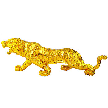 虎摆件工艺品收银台家居老虎风水招财摆设生肖虎生日礼物 中号电镀金
