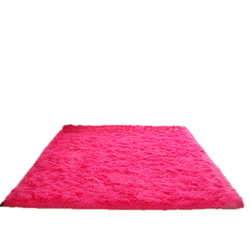满铺客厅床边地毯榻榻米垫子少女房间公主粉色可爱地垫 长方形玫红色