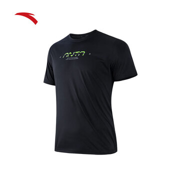 安踏短袖t恤男夏季马拉松跑步健身运动上衣宽松透气运动服体恤