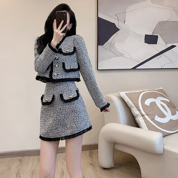 阿玛瑟amase大码女装203040岁穿优雅名媛风冬季气质名媛小香风套装