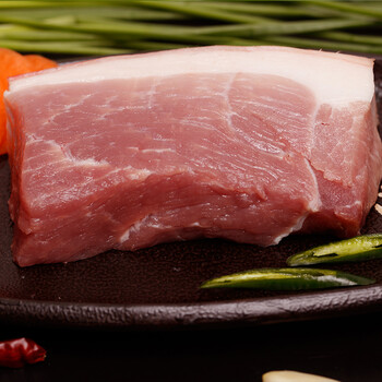 优膳房 蛋白桑草饲 猪肉 猪后腿臀尖肉 新鲜现杀分割生鲜 400g 黑土山