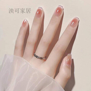 感穿戴甲 穿戴甲2021新款指甲贴片美甲片感可拆卸网红成品短款2022 冰