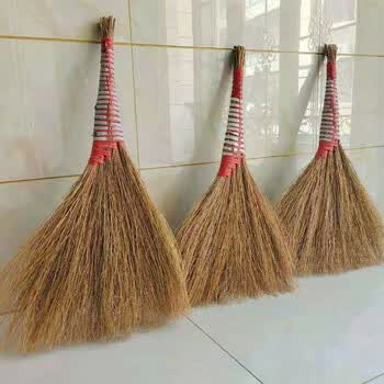 龙迅鹤老式铁扫把草扫把手工笤帚家用庭院工农村金丝草加编加厚扫把