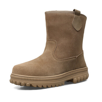 言朔东北抗寒零下三十度羊毛靴大棉鞋男冬季特厚高筒翻毛皮防滑雪地靴