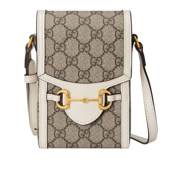 古驰gucci男女同款1955系列迷你马衔扣单肩斜挎包手袋62561592tcg白色