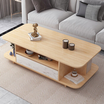 赛初茶几简约现代家用小户型茶几客厅边桌北欧茶桌卧室小桌子款式一白