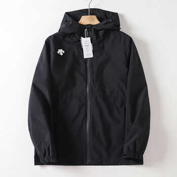 迪桑特冲锋衣三合一带内胆可拆卸防水防风户外运动爬山连帽 黑色单款