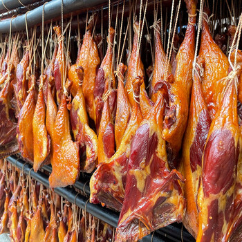 业 广式咸香腊鸭腿整只大鸭腿广东特产咸鸭腿农家柴火烟熏风味腊味 1