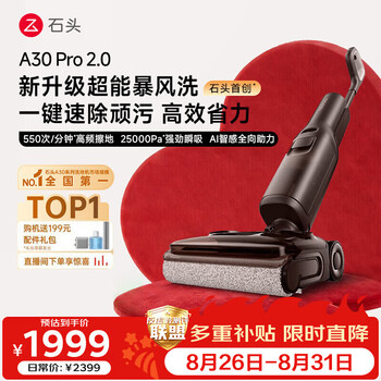 石头（roborock）A30 Pro2.0/3.0洗地机AI全向助力超强吸力0缠毛95℃除菌超薄躺平自动清洗智能吸拖洗一体机 【旗舰新品】A30PRO 2.0洗地机