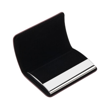 EHRENMANN商务名片夹 男士女士名片盒创意牛皮卡盒卡包名片包 定制牛皮超薄 黑色
