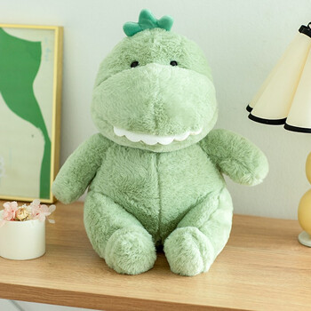 呆萌小绿龙公仔抱枕可爱恐龙玩偶毛绒玩具安抚陪睡觉抱布娃娃女孩儿童
