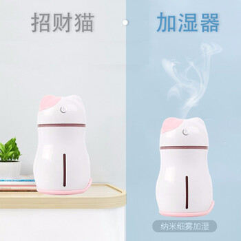 若兮迷你加湿器带风扇送女老师女朋友便携小风扇卧室办公室增湿喷雾补水