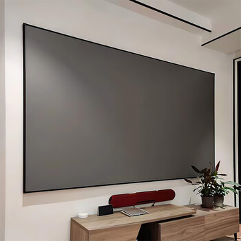 冬慧(donghui) 灰晶抗光画框投影仪幕布免打孔窄边中长焦金属边框4k