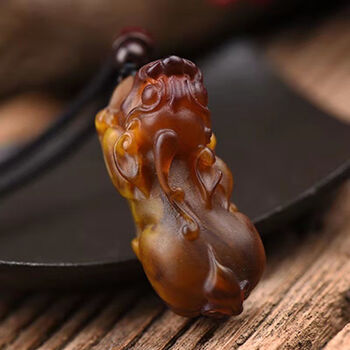 七丌亓龙涎香吊坠龙涎香貔貅吊坠摆件守财貔貅吊坠雕刻摆件男女款 小