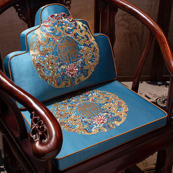 艺帛乾堂红木椅子坐垫新中式茶椅垫子实木沙发垫太师椅圈椅官帽椅座垫