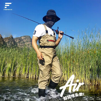 蜚名涉水裤路亚装备钓鱼服赶海水裤飞蝇溪流钓半身全身连体防水下水裤