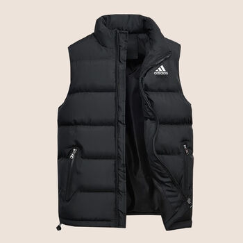 阿迪达斯男士羽绒棉马甲男秋冬季保暖背心男加厚2020新款韩版潮流坎肩