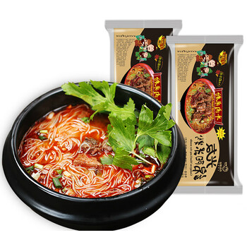 四川光友绵阳米粉麻辣牛肉味红汤米粉155g5袋装过桥米线牛肉味