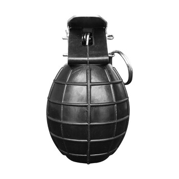 信必睿822模拟雷黑色橡胶模型1代教练弹影视表演模拟道具训练弹手榴