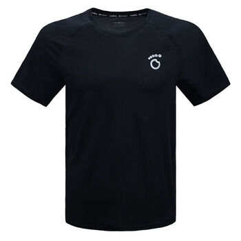 马孔多macondo夏男子跑步运动短袖t恤田径马拉松吸湿速干圆领黑色s