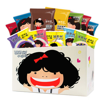 中国进口张君雅小妹妹12包零食435g休闲零食礼盒装甜甜圈儿童零食