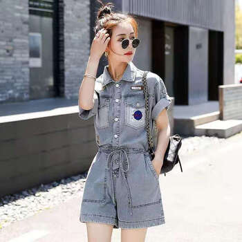 2021春夏新款中长款过膝收腰显瘦牛仔连衣裙女装休闲牛仔裙子潮流 吊带裙 03# L 106-115