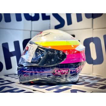 z8 x14全盔摩托车头盔跑盔电源键防雾日本进口复合轻量 shoei  z7彩虹