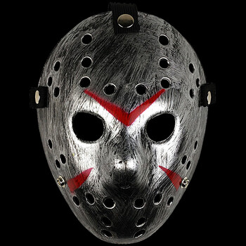 化妆舞会杰森面具黑色星期五主题恐怖搞怪演出道具 新杰森杀手面具:银