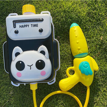 麦思伦爱维儿童卡通背包水枪戏水沙滩玩具抽拉式呲水枪男孩女孩大号