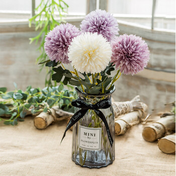 乒乓菊仿真假花客厅装饰插花束摆件小绣球花绢花餐桌