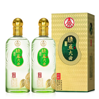 五粮液 绿豆大曲 52度浓香型绿豆酒500ml*2瓶装