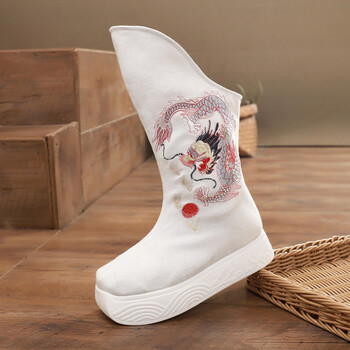 蒂默奇搭配汉服的男鞋子古装鞋男靴子民族风长靴古风