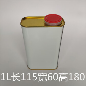 l5l升油漆马口铁桶方形铁桶化工桶汽油品取样桶 [加厚1l方涂白机油咀]