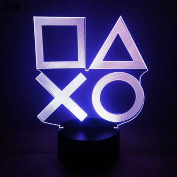 泉途士新款创意3d视觉游戏摆件灯xbox灯游戏周边索尼ps4信仰图标志