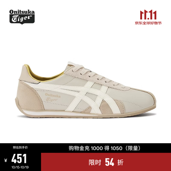 Onitsuka Tiger鬼塚虎新款运动休闲鞋 轻便舒适复古运动男女鞋RUNSPARK 米色 38