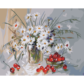 古达 家居新品数字油画手绘diy牡丹花卉填色画栀子花油彩手工画客厅