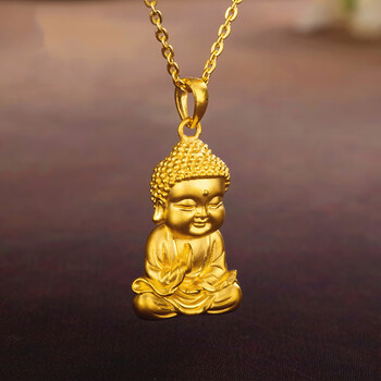 老凤凰款如来佛祖黄金吊坠999足金佛像金佛硬金本命佛项链女金佛公