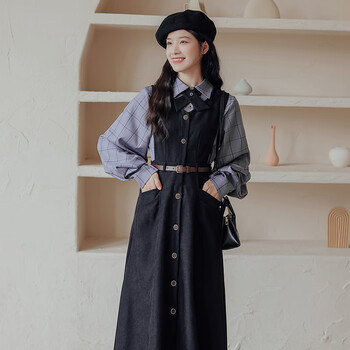 穗乔幼儿园教师面试服装民国小洋装两礼礼服女高中生英伦风学院风套装