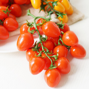 仿真圣女果假西红柿模型 橱柜装饰厨房摆设蔬菜道具水果塑料假 红色圆