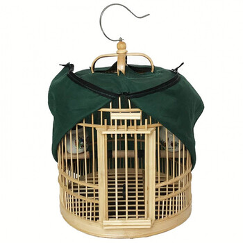 养鸟的笼子画眉鸟笼竹制鸟笼轻巧溜鸟用小号直径30笼间距18低价橘色土