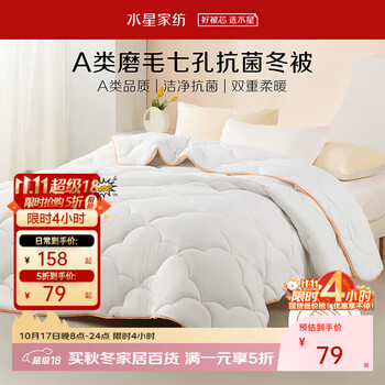 百丽丝水星集团旗下被子被芯 A类亲肤秋冬保暖加厚被芯七孔透气冬被 【A类|七孔透气纤维】冬被 220cm×240cm