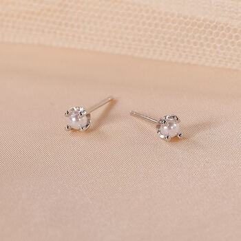 兢一耳钉女小众设计感珍珠免摘耳环2023年新款潮气质耳饰耳钉银色耳堵