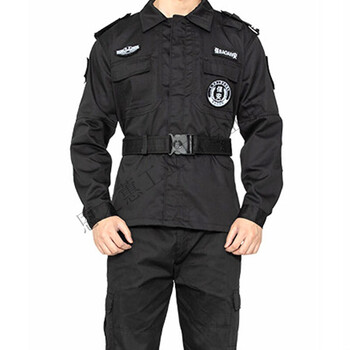 工作服特训服特勤春秋黑色保安 服装 s码160cm s码160cm