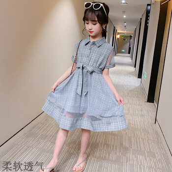 月菲瑶女童连衣裙夏季新款洋气12岁女孩公主裙8岁儿童裙子小学生夏装