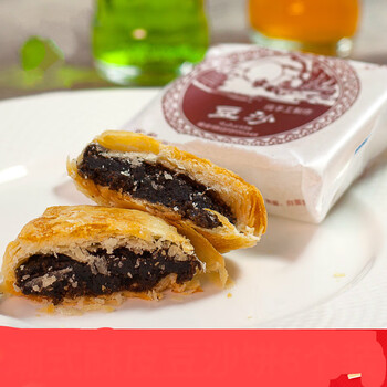 临泉银铃月饼潮式酥皮 豆沙口味 经典包装 安徽地方特产1*6个 豆沙