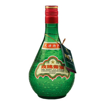 金星牌绿玻玫瑰露酒天津特产54度高度白酒500ml圆玻玫瑰露酒500ml24瓶