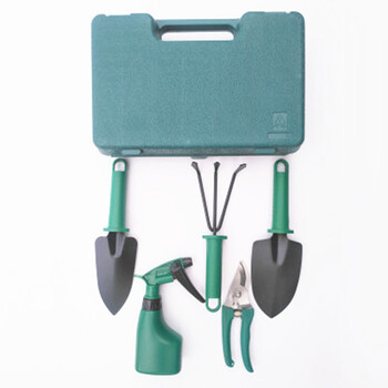 潮鸣种花园艺工具箱套装种花除草园林工具铲耙锹修枝剪刀挖土用套装5