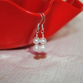 古典中国风仿珍珠耳环复古宫廷古装耳饰女耳挂饰古代汉服旗袍配饰品