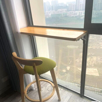 缦宛木墙上折叠桌 靠墙窄桌 壁挂折叠桌 挂墙桌实木壁挂阳台折叠 尺寸