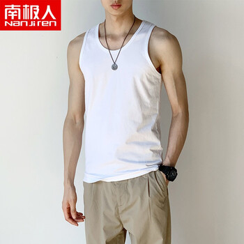 3件装男士背心男100%纯棉夏季运动打底吸汗潮流圆领无袖汗衫男【黑色 白色 灰色】-3件装 2XL建议120-160斤